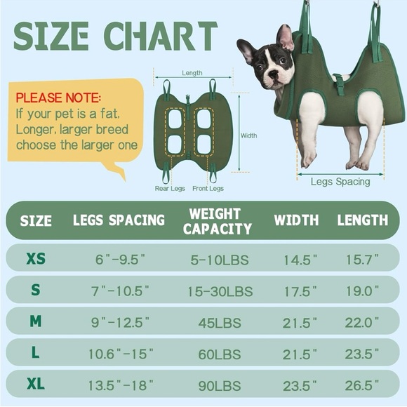 Dog Grooming Hammock for Small Dogs - Picture 2 of 4